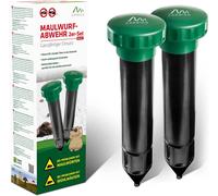Kalanka-Gardigo® Répulsif Taupes Basic ¿ Lot De 2 Ultrasons 400¿1000 Hz Protection Jusqu¿À 700 M² Anti-Taupe Pour Jardin & Gazon Fonctionne À Piles Éloigne Taupes & Campagnols