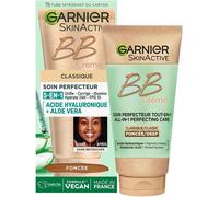 Kalanka-Garnier Skin Active - Bb Crème - Soin Perfecteur Tout-En-1 - Unifie, Matifie & Hydrate - Fps 25 - Acide Hyaluronique & Aloe Vera - Vegan & Cruelty Free - Peaux Mixtes À Grasses - Teinte Foncé