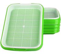KALANKA-germoir pour graines à germer, 6pcs Plateaux de Germination de Graines des Semences, Bacs à Semis avec Étagère en Plastique Extra Solide Germinateur Pots Kit,Seed Trays