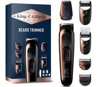 KALANKA-Gillette King C Tondeuse Electrique Pour Hommes, Sans Fil Avec Lames Affûtées Inusables, Tête Lavable, Coffret Avec 4 Sabots Différents Pour Rasage De La Barbe De 3 Jours, Courte, Moyenne Et