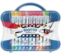 KALANKA-GIOTTO Extra Fine Paint - Boîte 24 tubes de gouache (22 x 12ml + 2 x 21ml) + 2 pinceaux