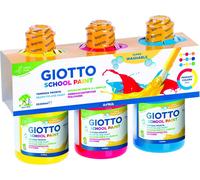 KALANKA-GIOTTO Gouache School Paint - Lot 3 x 250 ml - jaune rouge bleu