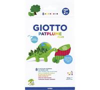 KALANKA-GIOTTO Patplume - Assortiment de pâte à modeler 8 x 33g couleurs fluo