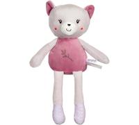 KALANKA-GIPSY TOYS \u2013 CHAT \u2013 PANTIN \u2013 GAMME « BAMBOO » - 24 CM S/CARTE \u2013 ROSE ET GRIS \u2013 1er AGE