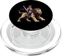 Kalanka-Gladiator Riding Lion Pixel Art Design Blocky Jeu Vidéo Popsockets Popgrip Pour Magsafe