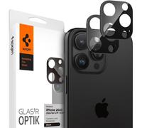 KALANKA-Glas.tR Optik Protection Caméra compatible avec iPhone 16 Pro/Pro Max, iPhone 15Pro/Pro Max, iPhone 14 Pro/Pro Max, 2 Pièces, Noir, Résistant aux Rayures, Dureté 9H