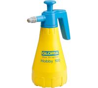 KALANKA-GLORIA Hobby 100, Pulvérisateur à main à pression de 1 L jardin av. buse réglable en continu p. le soin et la protection de plantes 3 bars jaune/bleu