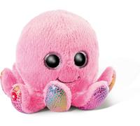 KALANKA-Glubschis : Le Poulpe Poli Original de 22 cm-Peluches Animaux de la mer pour Les Amateurs de Jouets Tout Doux, Doudou Pieuvre Yeux Scintillants à câliner et pour Jouer, 46969, Rose/Multicolor