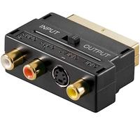 KALANKA-Goobay Adaptateur Scart vers Audio-Vidéo Composite et S-Video, in/Out, Noir 50499-GB 1