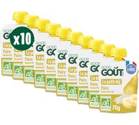 Kalanka-Good Goût - Petit Déj Poire - Gourde Pour Bébé - Dès 6 Mois - Format Nomade - Sans Sucres Ajoutés - 10x70g