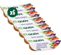 Kalanka-Good Goût - Tomate, Aubergine, Spaghetti, Boeuf Façon Bolognaise - Plat Cuisiné Pour Bébé - Dès 8 Mois - Petits Morceaux - Fabriqué En France - Bols Micro-Ondables - 2x190g - Lot De 6