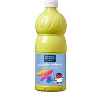 KALANKA-- Gouache liquide Redimix pour enfants - Bouteille 1L - Jaune citron