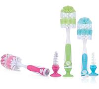 Kalanka-- Goupillon 2-En-1 - Pour Biberons/Tétines Avec Ventouse - Goupillon Pour Biberons Bébé - 1 Pièce - Couleur Non Sélectionnable (Rose / Bleu / Vert)
