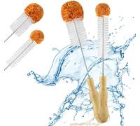 Kalanka-Goupillon Bouteille, 33cm+35cm Ecouvillon Bouteillebrosse Bouteille Avec Tête En Laine Doux Et Sans Rayures, Brosses De Nettoyage De Bouteilles Pour Sodastream, Décanteur, Bouteilles D'eau