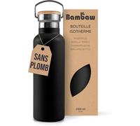 Kalanka-Gourde 1l Isotherme, Bouteille D'eau Noire, Gourde Isotherme 1l Inox, Gourde Sans Bpa, Gourde Réutilisable \U2013 Noir Onyx