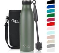 Kalanka-Gourde En Acier Inoxydable 350 Ml 500 Ml, 750 Ml, 1000 Ml, 1,5 L \U2013 Bouteille Isotherme, Bouteille D'eau Isolée, Double Paroi Anti-Fuite, Convient Aux Acides Carboniques (Vert Olive, 500m