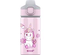 Kalanka-- Gourde Enfant Avec Paille En Aluminium - Miracle Happy Unicorn - Étanche - Poids Plume - Sans Bpa - Certifiée Neutre En Co2 - École & Sport - Rose Motif Licorne Mignonne - 0,4l