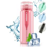 Kalanka-Gourde Filtrante 680ml Rose Bouteille D'eau En Tritan Sans Bpa Avec Paille Filtrante Bouteille Filtrante Avec Filtre Charbon Actif Réduit Le Chlore & Autres Contaminants Sport Water Bottl
