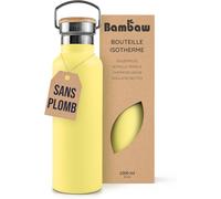 Kalanka-Gourde Isotherme 1l, Bouteille D'eau Blanche, Gourde Acier Inoxydable, Grande Gourde 1l, Bouteille Isotherme Réutilisable \U2013 Jaune Impérial