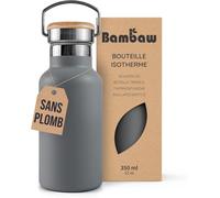 Kalanka-Gourde Isotherme 350ml, Thermos Isotherme Gris, Gourde Enfant Inox, Gourde Sans Bpa, Gourde Acier Inoxidable 350ml \U2013 Gris Anthracite