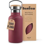 Kalanka-Gourde Isotherme 350ml, Thermos Rouge, Gourde Inox 350ml, Gourde Sans Bpa, Gourde Réutilisable, Gourde Isotherme Inox 350ml \U2013 Rouge Cerise