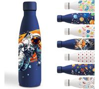Kalanka-Gourde Isotherme, 500ml Gourde Enfant, Gourde Personnalisée Avec Astronaute, Gourde Sport Sans Bpa, Double Paroi Isolante, Bouteille D'eau Anti Fuite, Thermos Pour École, Bureau, Voyage, Spor