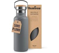 Kalanka-Gourde Isotherme 500ml, Gourde Thermos Grise, Gourde Inox 500ml, Gourde Réutilisable, Bouteille D`Eau Sport \U2013 Gris Anthracite
