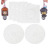 Kalanka-Grand Kit De Plaque Perle A Repasser (4 Carrés, 2 Ronds), Plaque Pour Perles À Repasser De 6 Cm, Kit De Bricolage Pour Perles Hama, Compatible Avec Les Perles Perler
