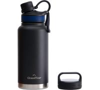 Kalanka-Grandties Bouteille D'eau De Sport À 2 Couvercles En Acier Inoxydable - 946 Ml - Réutilisable - Large Ouverture - Isotherme - Cantine De Voyage - Bouteille D'eau Froide Pour Homme Et Femme -