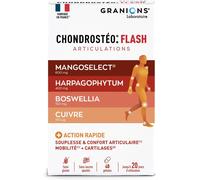 Kalanka-Granions Chondrostéo+ Flash Articulations - 40 Gélules = 10 Jours - Mangoselect (Garcinia Mangostana), Boswellia, Harpagophytum - Confort Articulaire - Laboratoire Des - Marque Française