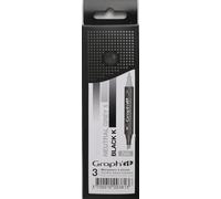 Kalanka-Graph`It Marker Set De 3 Marqueurs À Alcool Double Pointe Pour Dessin De Manga Et Illustration, Pointe Fine Et Biseautée - Set Black & White