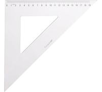 Kalanka-Graph'it - Equerre Plastique Transparente Graduée 30 Cm - 45 Degrés - Outil De Dessin Scolaire Et Professionnel - Double Bordure Antitache