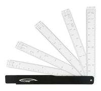 Kalanka-Graphoplex Regle 15 Cm Réduction En Éventail - 10 Échelles De Conversion - Réglets Souples Et Graduations Précises - Materiel Mesure Rigide - Architecte, Étudiant, École - Trace, Coupe - Préc