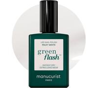 Kalanka-Green Flash Led Blanc Milky White - Gel Ongle Naturel - Vegan, 9-Free, Vernis Gel Uv Semi Permanent - Gel Polish Vernis Semi Permanent - Vernis Semi Permanent - Made In France - 15 Ml