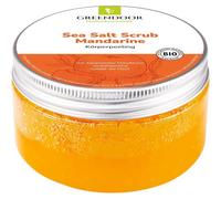 Kalanka-Greendoor Peeling Corporel Sel De Mer Gommage Mandarine, Peeling Sel De Mer Sans Plastique & Sans Agent De Conservation, Avec Bio Huile De Jojoba & Huile De Noyau D'abricot, Body Gommage