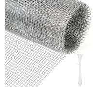 KALANKA-Grillage métallique galvanisé à mailles fines 6 mm x 6 mm - Pour parterre surélevé et petits animaux, souris, poules, lapins - Épaisseur du fil : 0,6 mm - 40 cm x 7 m
