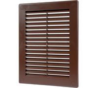 KALANKA-Grille d'aération marron 150 x 200 mm - Fentes d'aération plates et rectangulaires - Protection contre les insectes intégrée - Ouvertures d'aération CVC pour salle de bain, bureau à