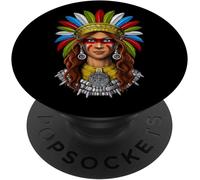 Kalanka-Guerrier Aztèque Civilisation Aztèque Guerrier Maya Culture Popsockets Popgrip Adhésif