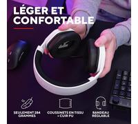 KALANKA-GXTrust 1492W Ravox Casque Gaming pour PS5 PS4 Switch PC Xbox Mobile, Jack 3,5 mm, Pilotes 50mm, Bandeau Rembourré, Oreillettes Inclinables, Casque Gamer Over-Ear avec Microphone Amovible, Bl