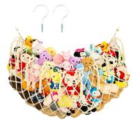 KALANKA-Hamac pour peluches, filet de rangement pour jouets, chambre d'enfant, doudous, hamacs suspendus, fait à la main, support pour jouets en peluche, rangement avec crochet