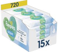 Kalanka-Harmonie Aqua, 720 Lingettes Pour Bébé (15x48), Sans Platisque, Certifié Oeko-Tex, Protection De La Peau Délicate Avec 99% D¿Eau, Aide À Restaurer Le Ph Naturel De La Peau