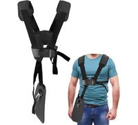 KALANKA-Harnais débroussailleuse - Tondeuse à Harnais Double épaule avec Ceinture de Nylon Durable Adjuestable Harnais pour Débroussailleuse pour STIHL FS, Taille-bordures Série Km (Noir)