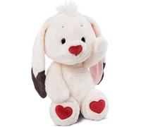 KALANKA-- Hasen 25cm avec Motif de c?ur sous Les Pieds ¿ Lapins Peluches pour Filles, garçons et bébés ¿ Jouets Animaux Tout Doux à câliner, Offrir et pour Jouer ¿ Doudous, Blanc/Rouge, 47475, 25 cm
