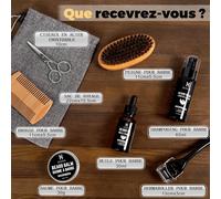 Kalanka-Hato Collection Coffret Barbe Homme ¿ Kit De Soin Complet Avec Huile Croissance 30 Ml, Baume Vitamine E 30 G, Shampoing Nourrissant Naturel 60 Ml/Set Fortifiant & Nutritif Au Bois De Santal