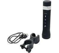 KALANKA-Haut-parleur Bluetooth sans fil multifonction pour vélo - Radio FM - Lampe de poche MP3 - Port USB - Audio 4 en 1 - Noir