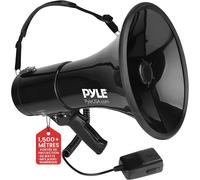 Kalanka-Haut-Parleur Mégaphone Avec Sirène Intégrée, Mégaphone Porte-Voix, 50 Watts, Volume Réglable, Idéal Pour Les Fans, Entraîneurs De Sports, Cheerleading, Exercices De Sécurité, Noire