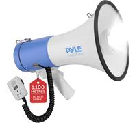Kalanka-Haut-Parleur Mégaphone Portable- Mégaphone Porte-Voix Compact De 50 W Avec Lampe De Poche Led-Sirène D'alarme-Volume Réglable- Microphone Détachable-Alimenté Par Pile