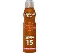 Kalanka-Hawaiian Tropic Brume Huile Sèche Glowing Protection, Résistante À L¿Eau, Protection Spf 15, Uva + Uvb, Écran Solaire En Spray, Senteur Tropicale, Huile Solaire Aux Plantes Des Îles, 177 Ml