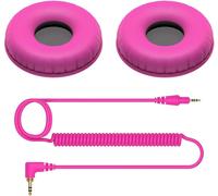 KALANKA-HC-CP-08-V Coussinets et câble spiralé pour casque HDJ-CUE1 (Rose)
