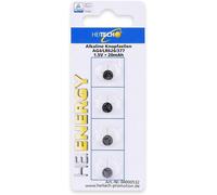 KALANKA-Heitech 04000532 Lot de 4 Piles Bouton alcalines AG4 1,5 V ¿ LR66 / LR626 / SR626SW / 177/377 ¿ Piles Bouton Anti-Fuite et Longue durée de Vie